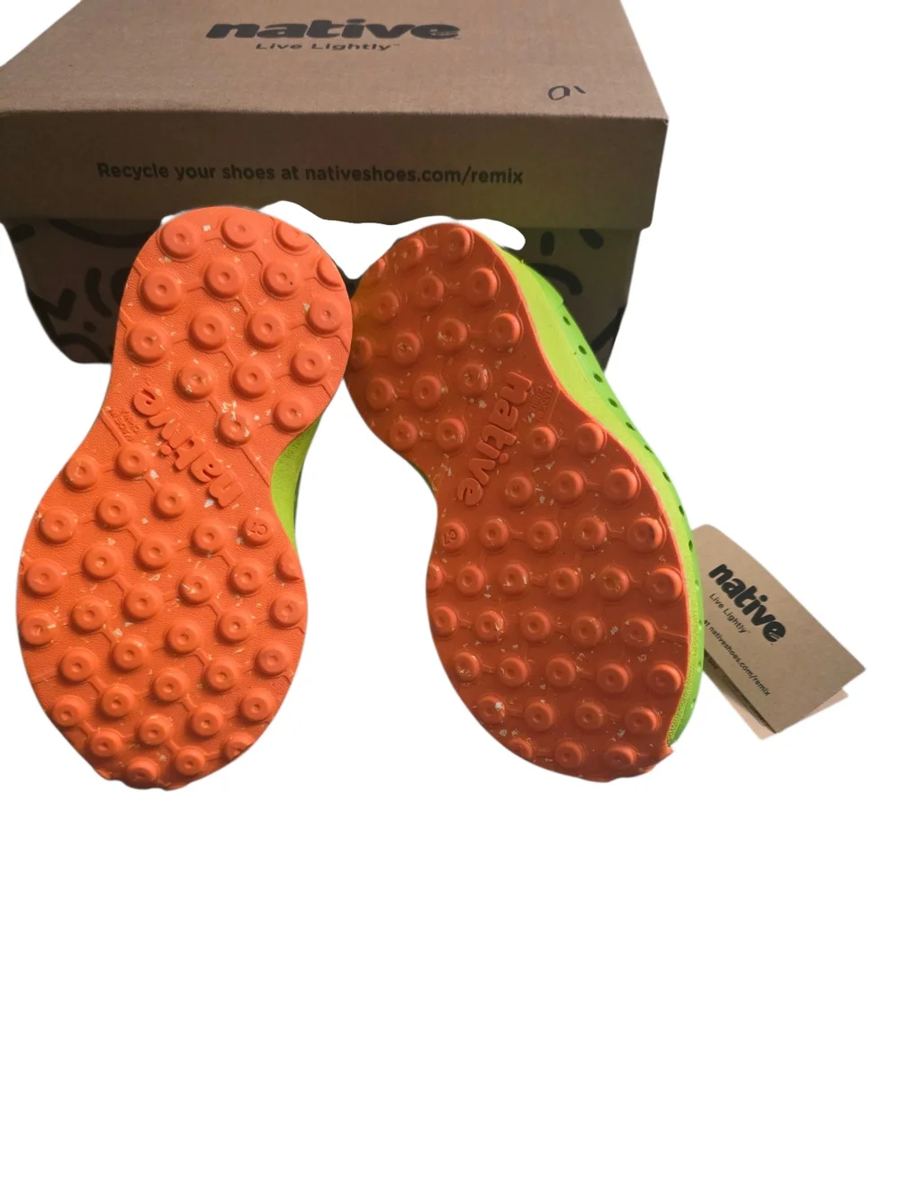 Native Kids Jefferson Slip-On Shoes in Lime Green C7